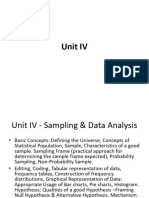 Unit IV - Sampling and Data Analysis