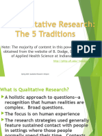 Introduction Qualitative Research.5traditions