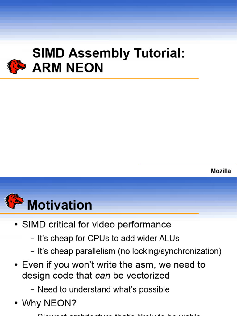 ARM NEON SIMD Guide for Developers | PDF | Office Equipment | Central  Processing Unit
