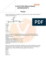 JEE Main 2024 (April 8 Shift 2) Question Paper with Solutions [PDF]