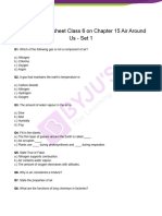 Chemistry Worksheet Class 6 Chapter 15 Air Around Us Questions Set 1