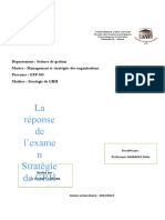 La réponse de l’examen Stratégie de GRH_Chakira el yousefy