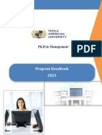 Ph.D in Management CWHB 2023