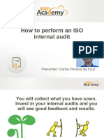 How To Perform An ISO Internal Audit Webinar Presentation Deck