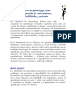 Objetivos de Aprendizaje Como Integracion de Conocimientos Habilidades y Actitudes