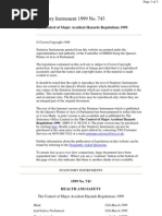 COMAH Regulations 1999 (SI 1999 No. 743)