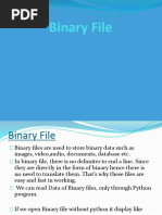 File Handling Binary File