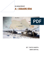 Russia - Ukraine War: An Analysis of