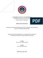 Puentes Orozco, G (2022)Gestión del diseño de información para el sistema de transporte colectivo urbano de Riobamba. . (Tesis de Posgrado) Universidad Nacional de Chimborazo, Riobamba, Ecuador.