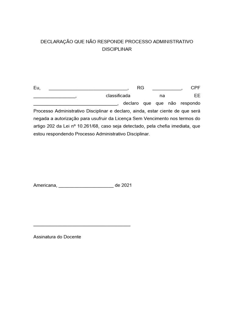 06-declarao-que-no-responde-processo-administrativo-disciplinar-pdf