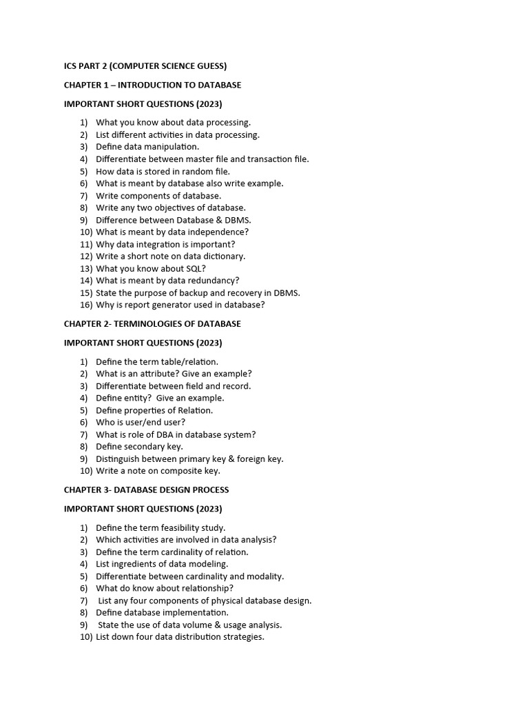 Database and C Programming Concepts Guide | PDF | Databases | Microsoft ...