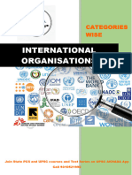 International Organisations: Categories Wise