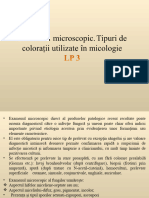 L3 Examenul Microscopic. Tipuri de Colorații Utilizate În Micologie