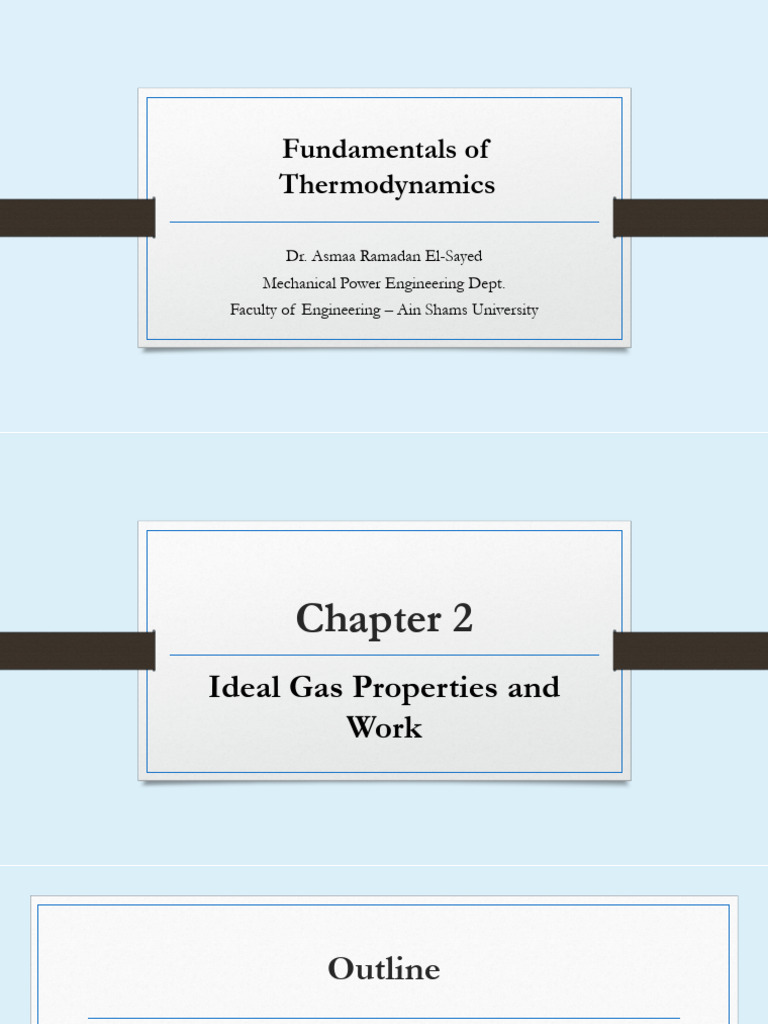 Ideal Gas Properties and Work Explained | PDF | Gases | Pressure