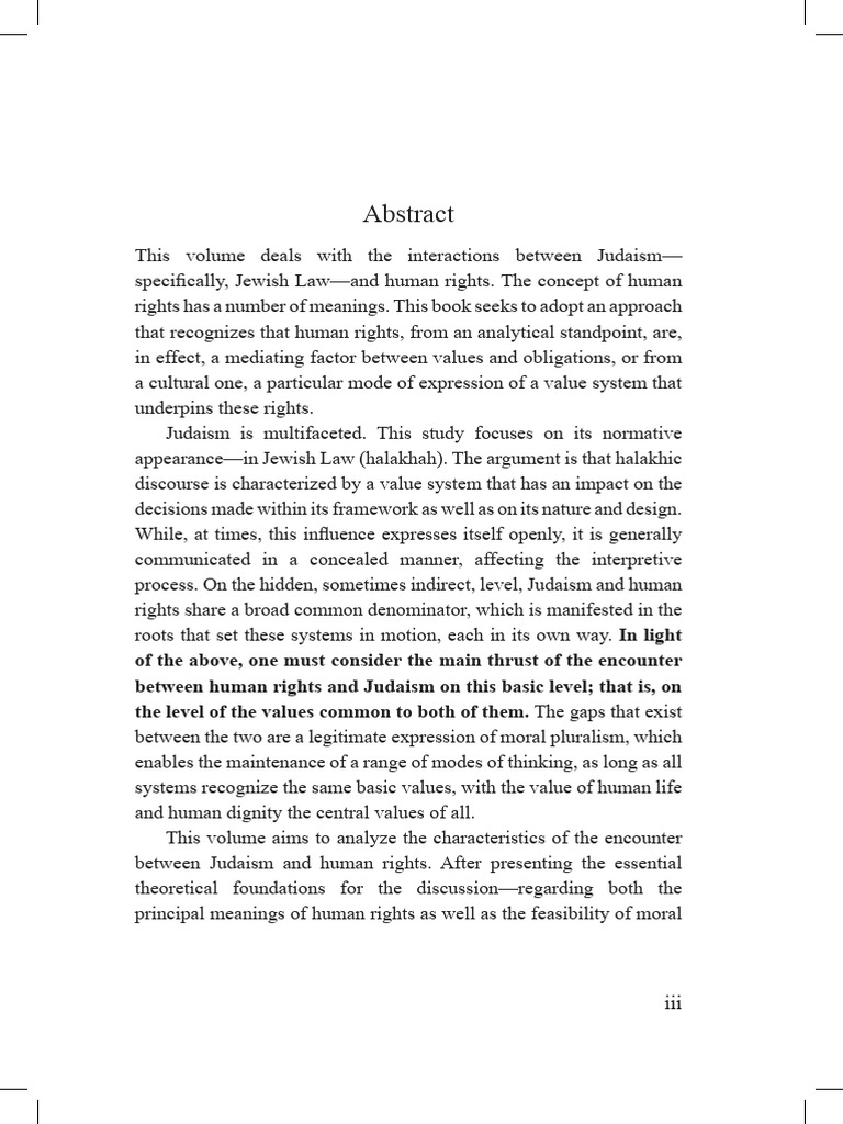 Judaism, Human Rights, and Halakhah | PDF | Halakha | Rights