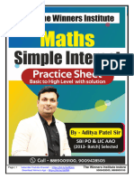 Simple Interest Practice Sheet
