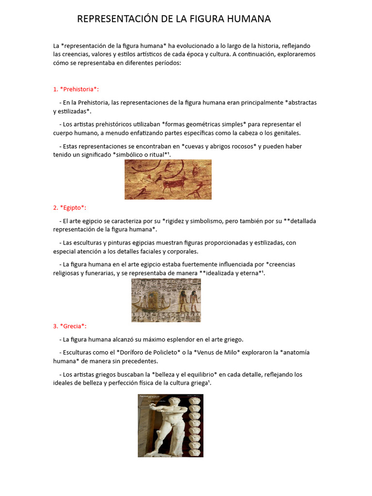 Evolución de la figura humana en el arte | PDF | Renacimiento | Escultura