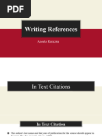 Writing References