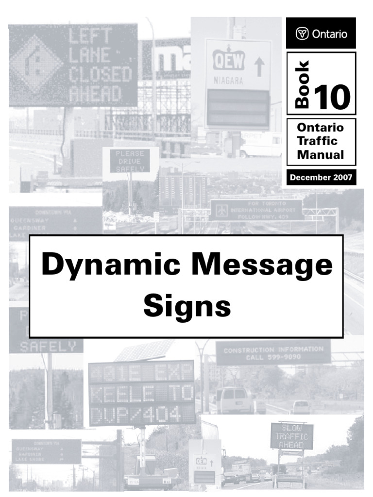 Ontario Traffic Manual: Dynamic Signs | PDF | Light Emitting Diode