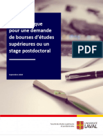 Guide Pratique Pour Une Demande de Bourse Etudes Superieures Ou Un Stage Postdoctoral