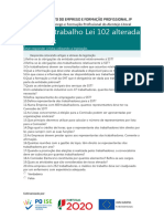 Ficha de trabalho Lei 102 alterada pela Lei 3