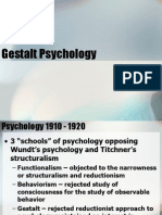 Gestalt Psychology 1910-1920