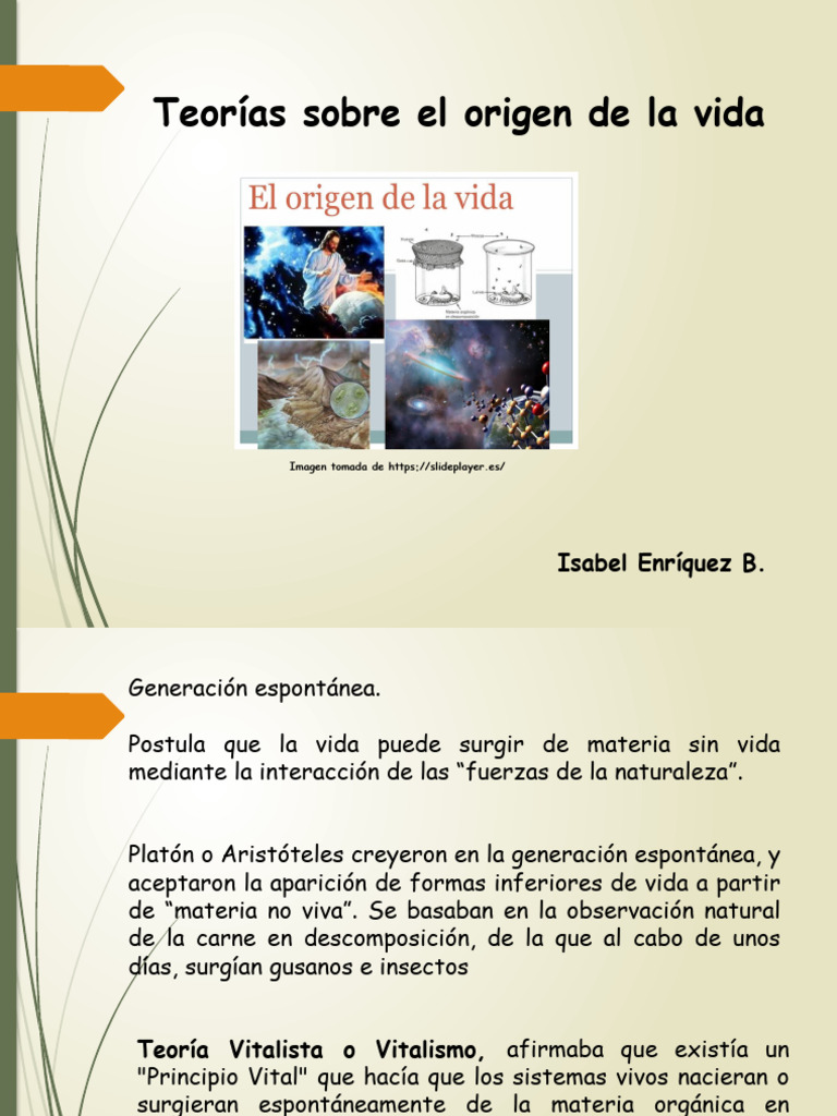 Teorías del origen de la vida en la Tierra | PDF | Naturaleza | Biología