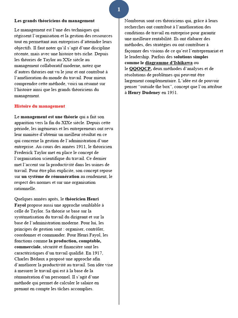 Théories clés du management moderne | PDF | Motivation | Motivant
