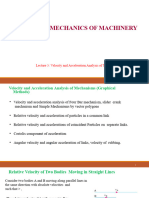 Lec 5 Velocity and Acceleration Analysis of Mechanisms