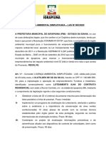 Licença ambiental simplificada