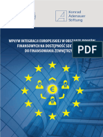 Wpływ Integracji Europejskiej W Obszarze Rynków Finansowych Na Dostępność Sektora MSP Do Finansowania Zewnętrznego