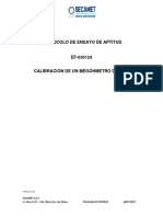 Protocolo Ef-030124 V1 - Calibración de Megometro