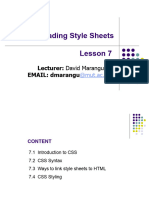 Lesson 7 Cascading Style Sheets