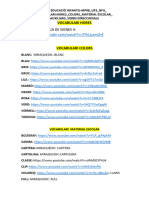 Vocabulari Hores Colors Material Escolar Adverbis Auxiliars Verbs Direccionals