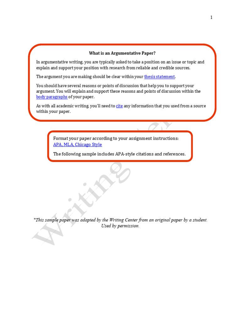 Argumentative Essay Notes Pdf Educational Technology Learning