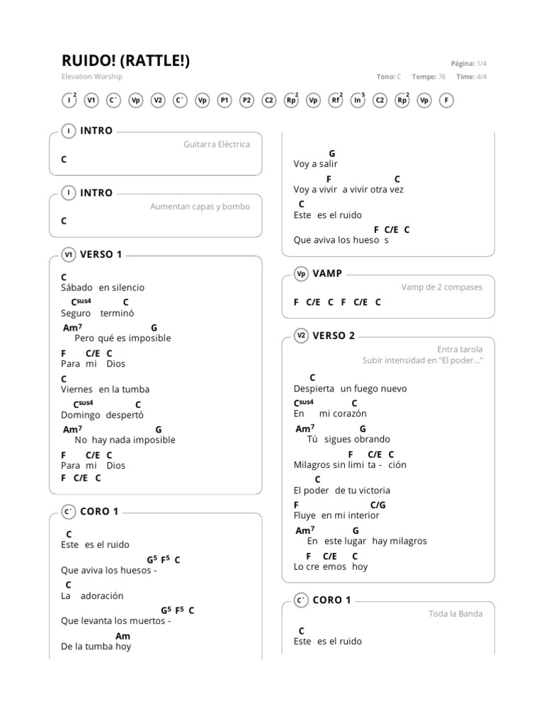 RUIDO! (RATTLE!)Elevation WorshipTumbas a Jardines.C PDF