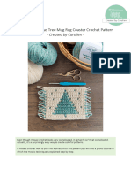 Crochet Pattern Christmas Tree Mug Rug Coaster