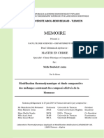 Modelisation Thermodynamique Et Etude Comparative Des Melanges Contenant Des Composes Derives de La Biomasse