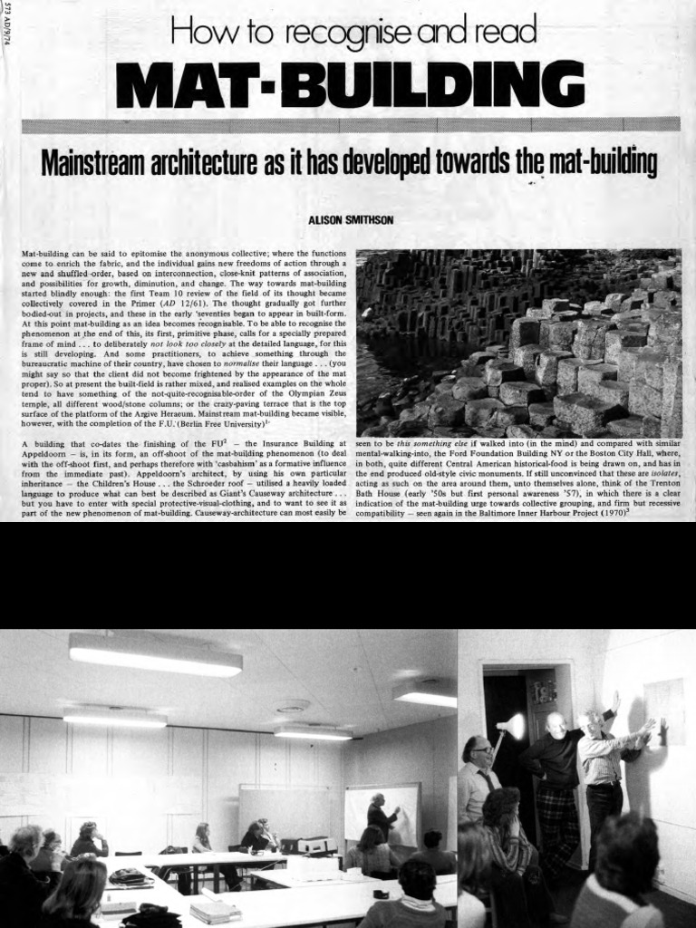 how to recognise and read mat building PDF