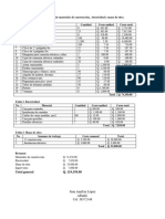 Presupuesto de Materiales de Construcción