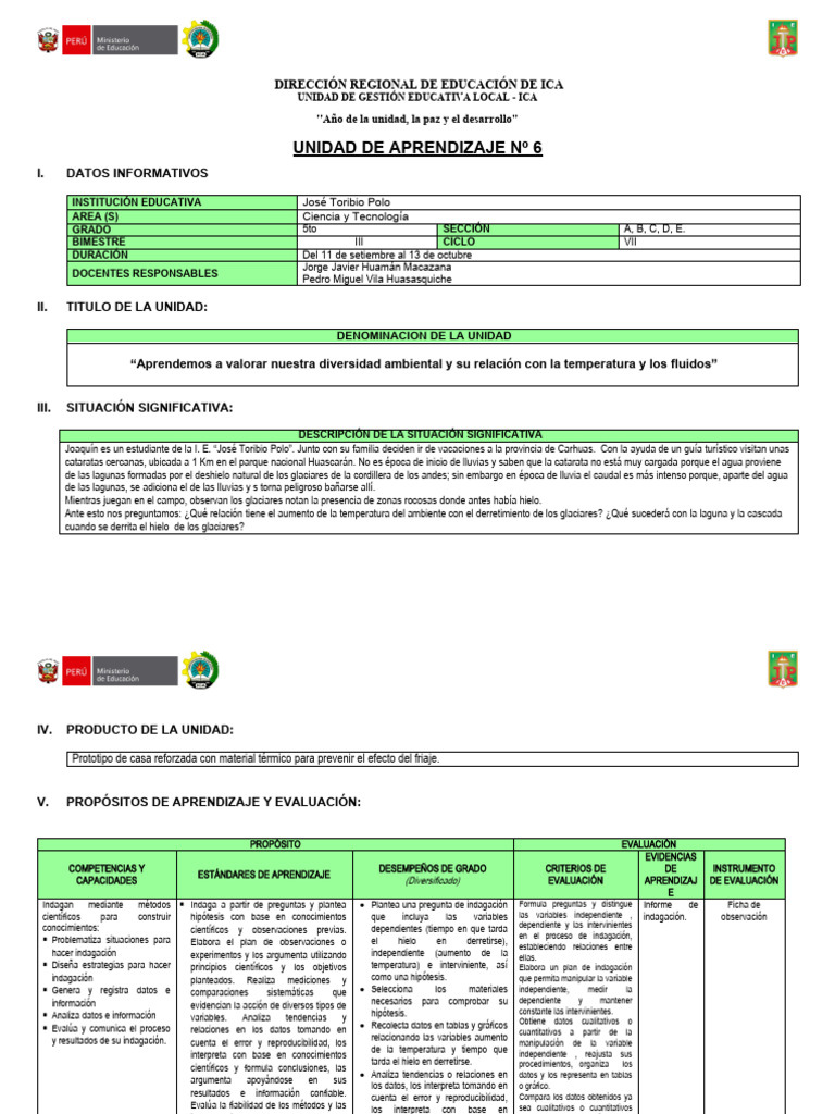 Unidad Vi 2023 | PDF | Evaluación | Aprendizaje