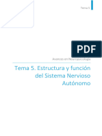 Tema 5. Estructura y Función Del Sistema Nervioso Autónomo