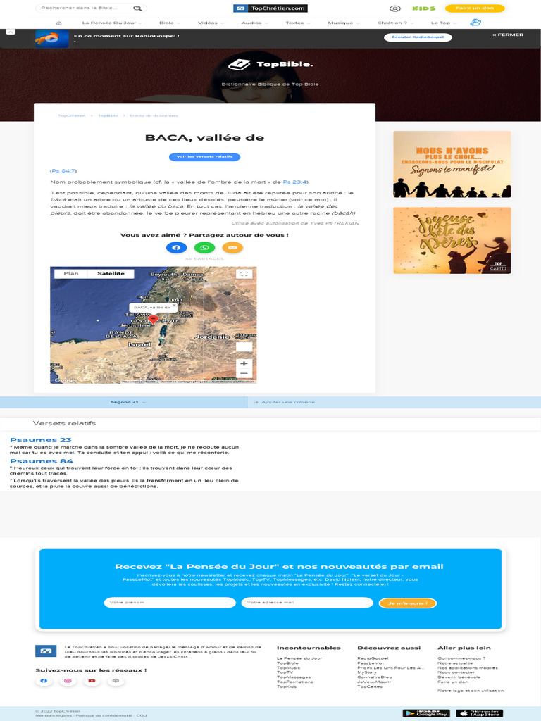 Signification de la vallée de Baca | PDF | Bible