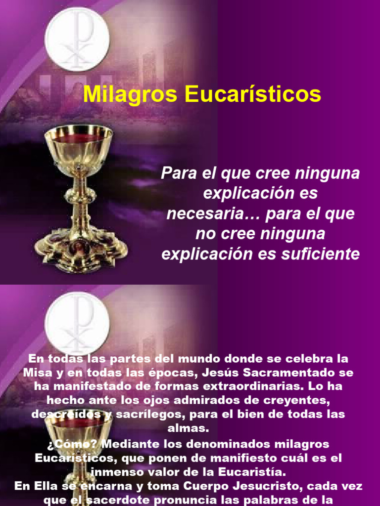 Milagros Eucaristicos | PDF | eucaristía