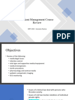 Patient Management Course Review