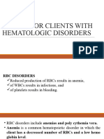 Caring For Patients With Hematologic Disorders