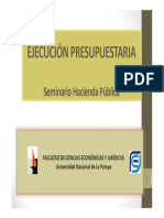 Clasende la  Ejecución Presupuestaria