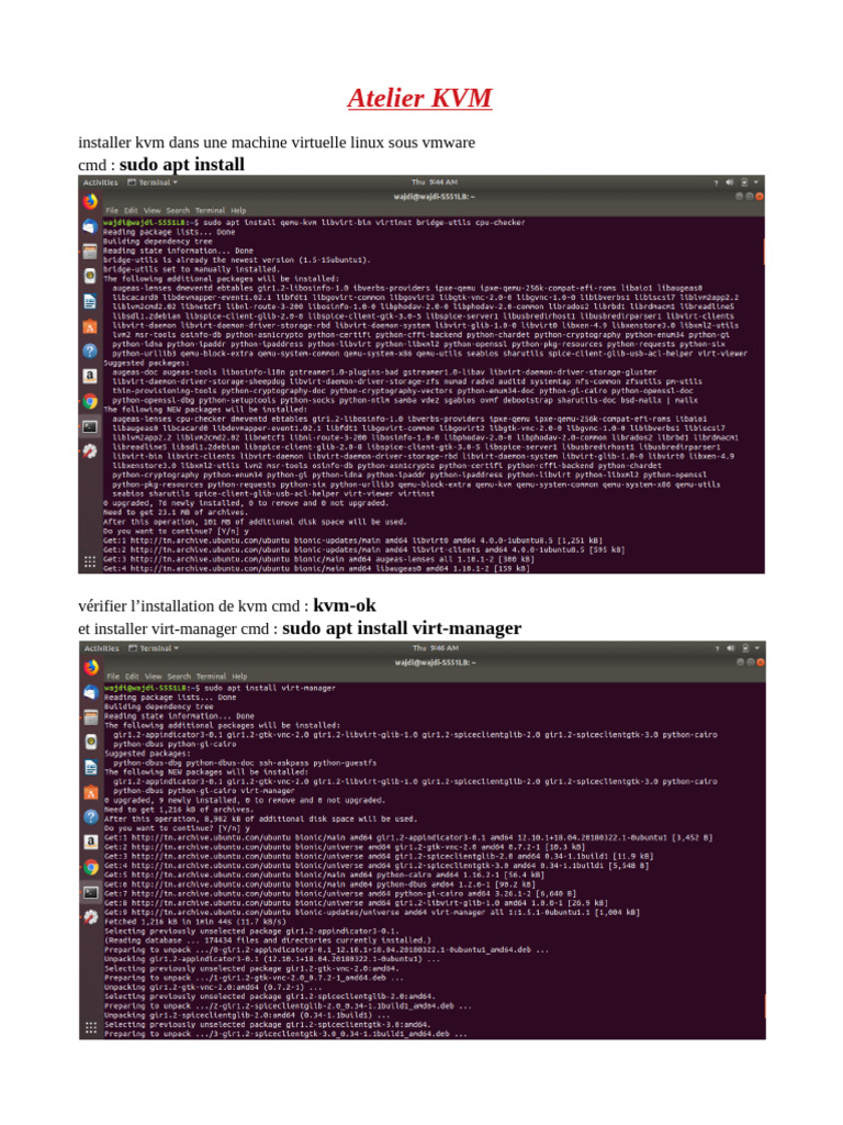 Installer KVM sur Linux avec Virt-Manager | PDF