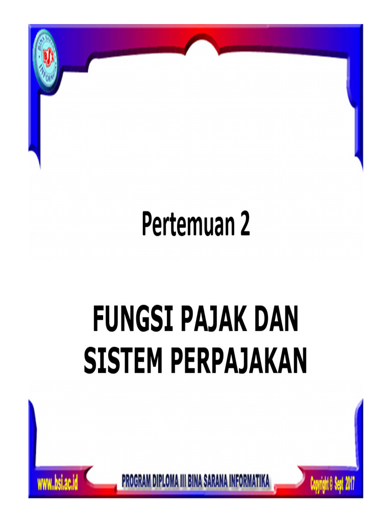 Fungsi dan Sistem Perpajakan Indonesia | PDF