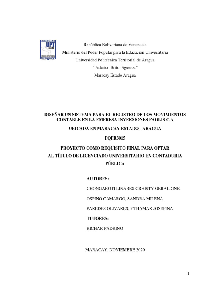 PROYECTO III 2020 Fase 3 | PDF | Contabilidad | Estado financiero
